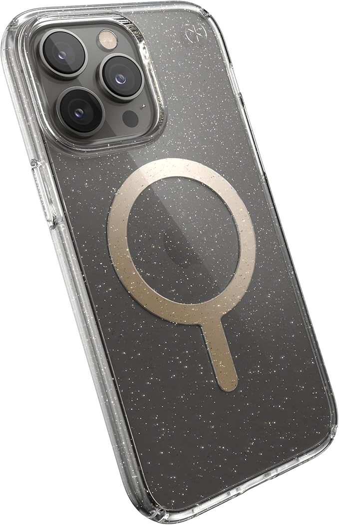 speck Brand Presidio Perfect-Clear with Glitter phone case for iPhone 6.7" 14 Pro Max